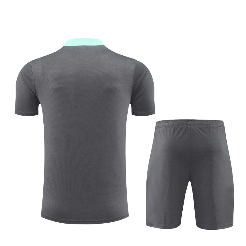 Conjunto de Treino PSG Camisa + Bermuda Cinza/Azul 2024/25