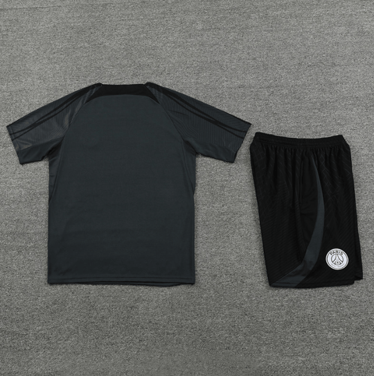 Conjunto de Treino PSG Camisa + Bermuda Cinza Chumbo 2023/24