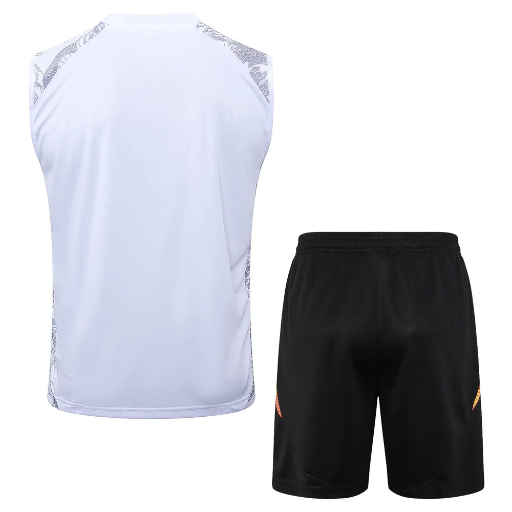 Conjunto Real Madrid Treino Regata 24/25 - Branco Dragão