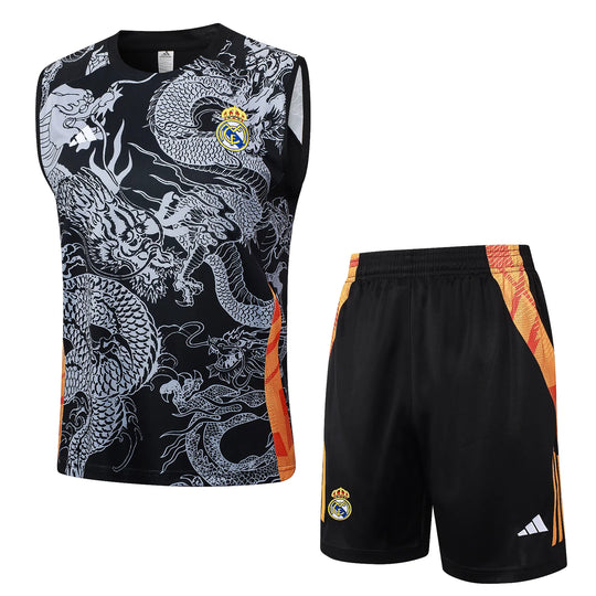 Conjunto Real Madrid Treino Regata 24/25 - Cinza Dragão