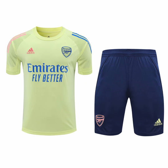 Kit Camisa + Short Arsenal Azul+Amarelo 21/22 – Masculino