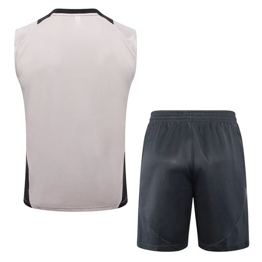 Conjunto Real Madrid Treino Regata 24/25 - Cinza Claro