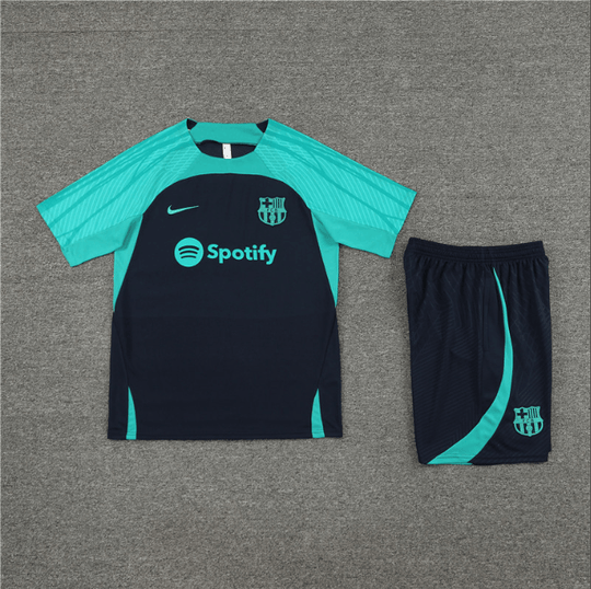 Conjunto Barcelona Treino Camisa/Short Azul Escura 2024/25