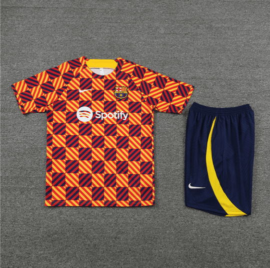 Conjunto Barcelona Treino Camisa/Short Laranja 2023/24