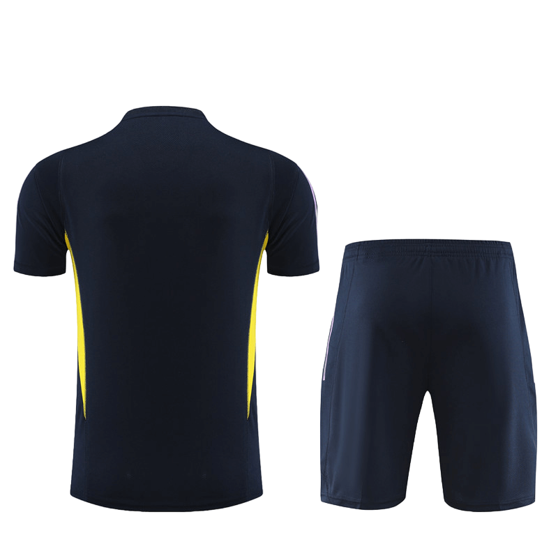 Conjunto de Treino Bermuda e Camisa Real Madrid Azul Escuro 2023/24