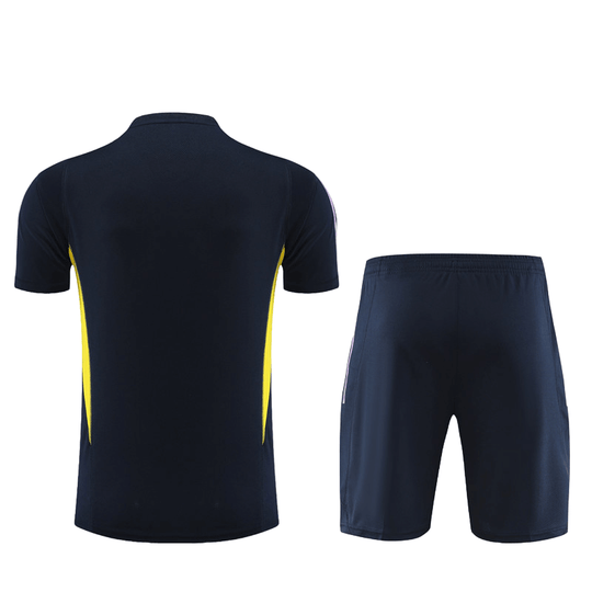 Conjunto de Treino Bermuda e Camisa Real Madrid Azul Escuro 2023/24
