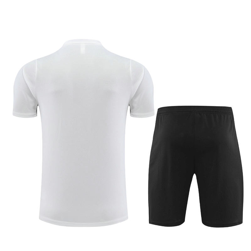 Conjunto de Treino PSG Camisa Branca + Bermuda Preto 2023/24
