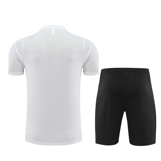 Conjunto de Treino PSG Camisa Branca + Bermuda Preto 2023/24