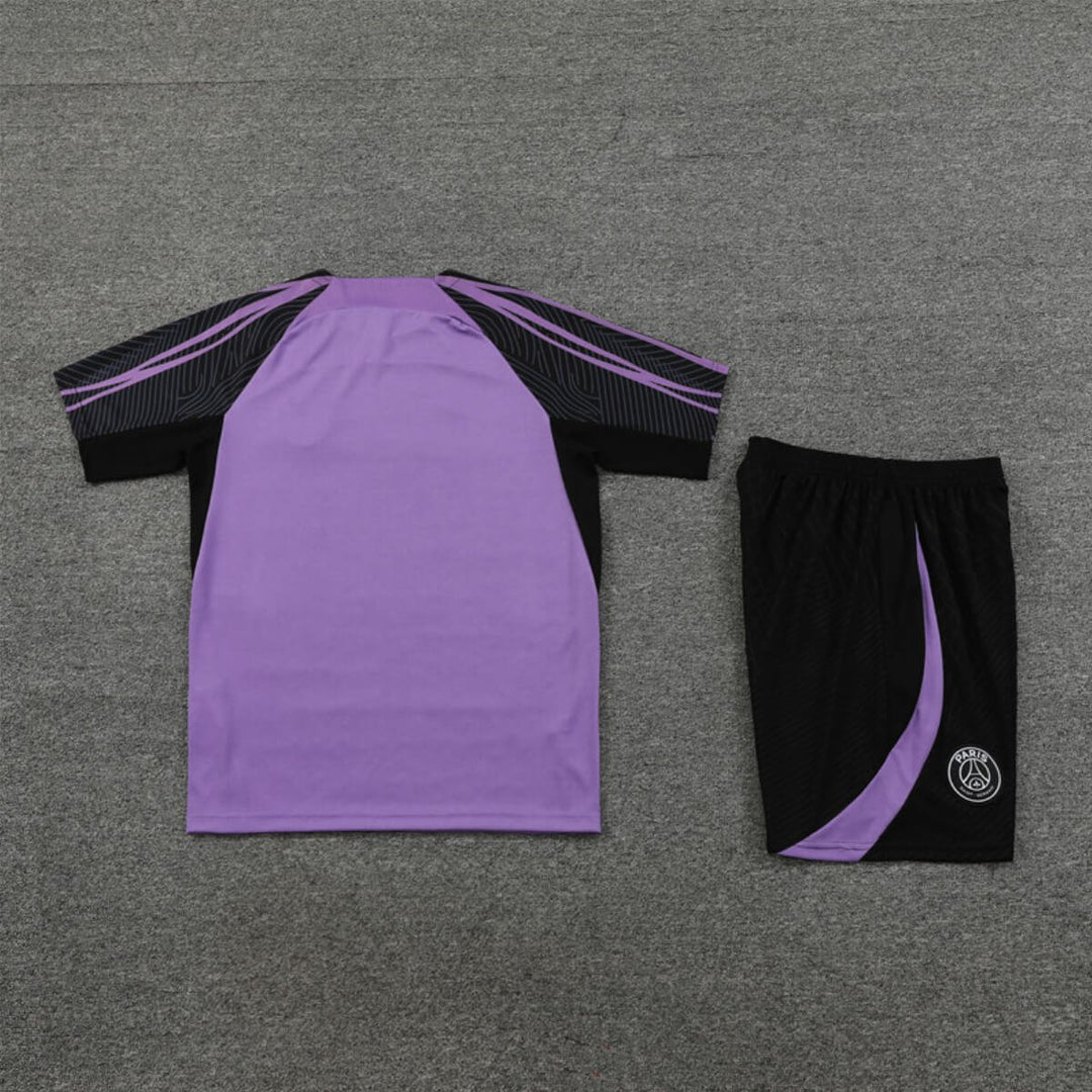 Conjunto PSG Treino Camisa e Short Roxo 2023/24