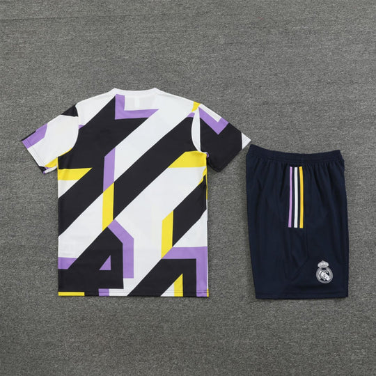 Conjunto Real Madrid Treino Camisa e Short Retalhos 2023/24