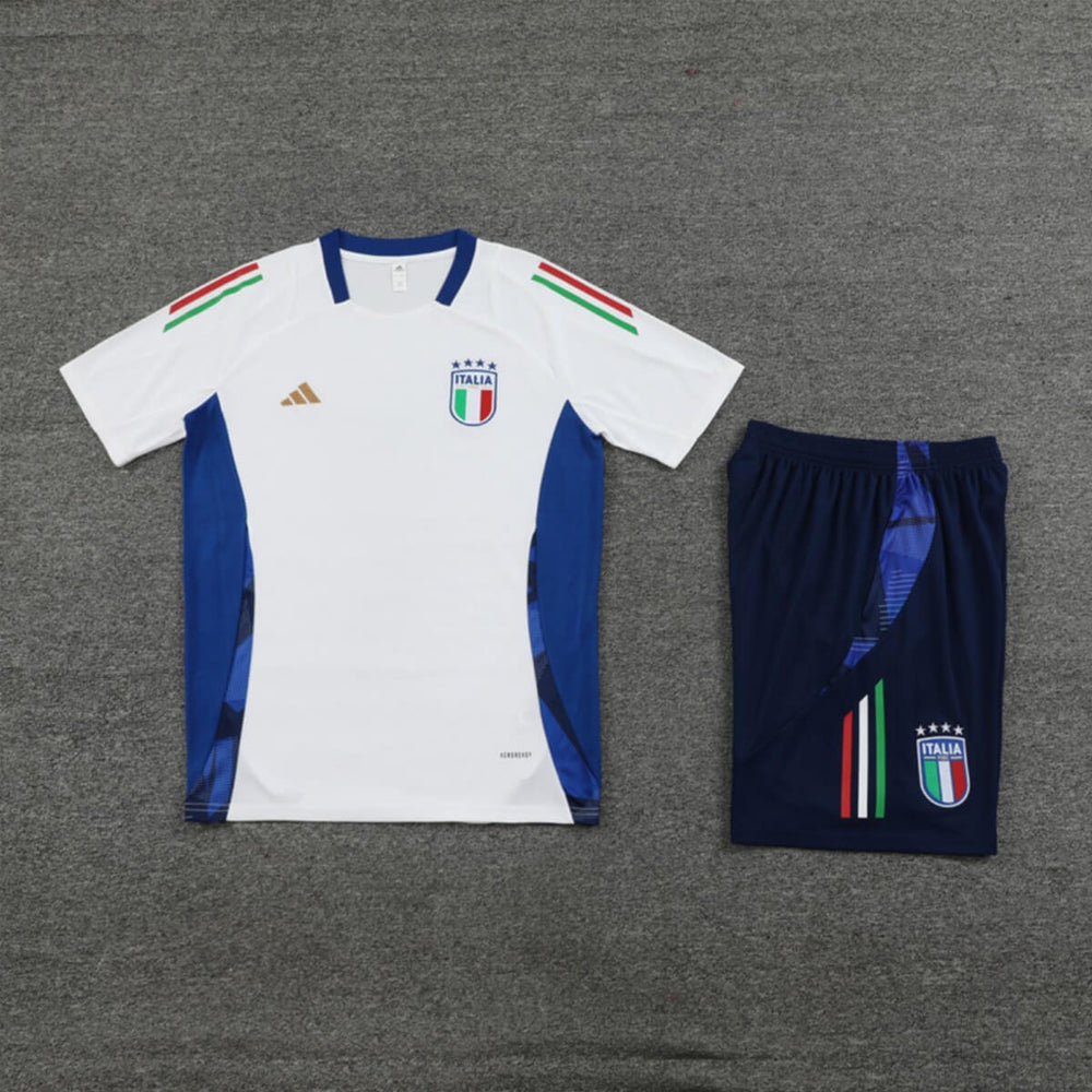 Kit Short e Camisa Itália Treino Branco 2024/25