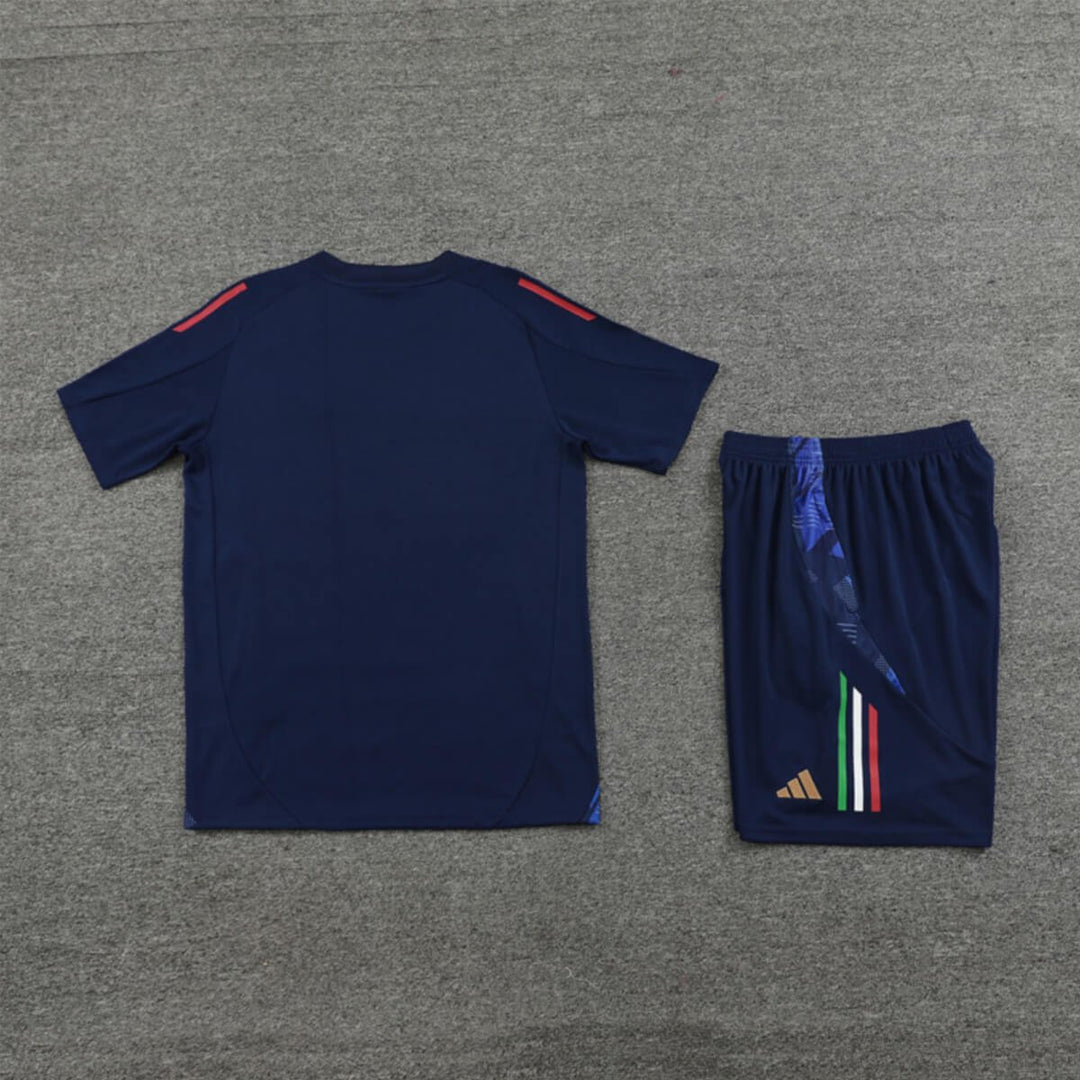 Kit Short e Camisa Itália Treino Azul Escuro 2024/25
