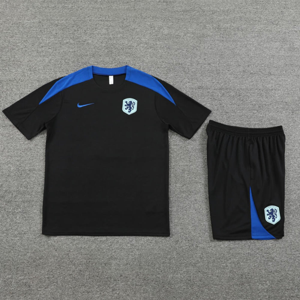 Kit Short e Camisa Holanda Treino Preto 2024/25