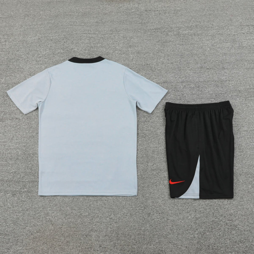 Kit Short e Camisa Tigres UNL Treino Cinza/Preto 2024/25