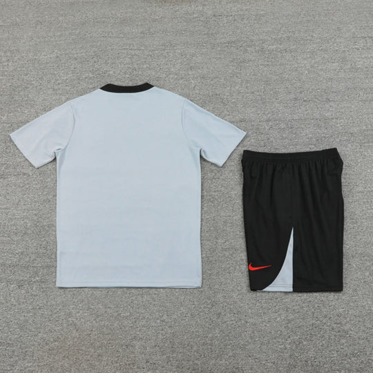 Kit Short e Camisa Tigres UNL Treino Cinza/Preto 2024/25