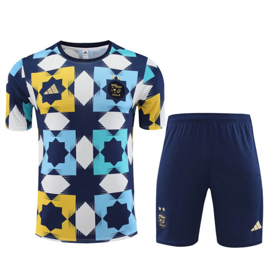 Kit Short e Camisa Argélia Treino Xafrez Azul 2023/24