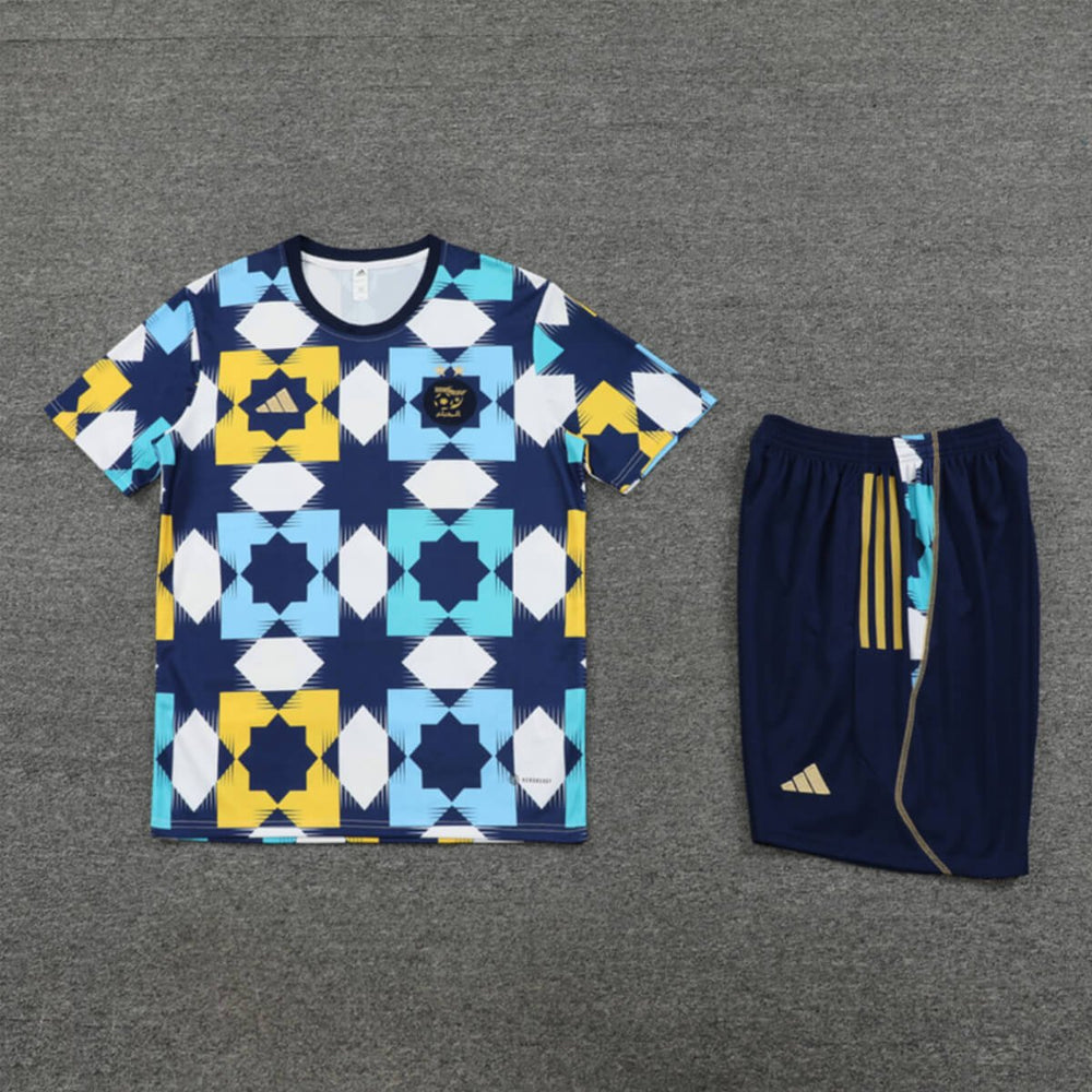 Kit Short e Camisa Argélia Treino Xafrez Azul 2023/24