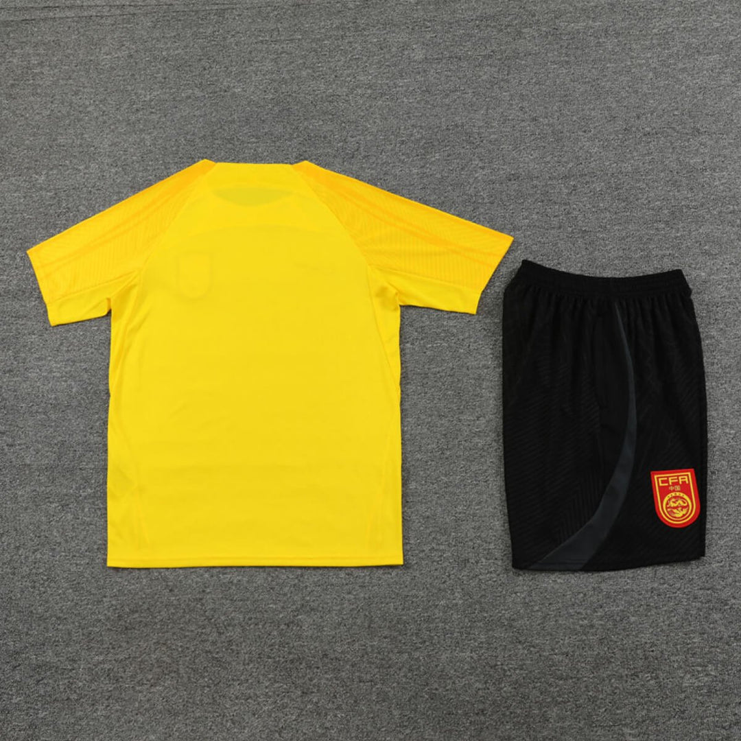 Kit Short e Camisa da China Treino Amarelo 2023/24