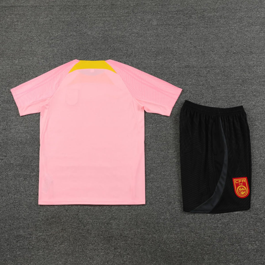 Kit Short e Camisa da China Treino Rosa 2023/24