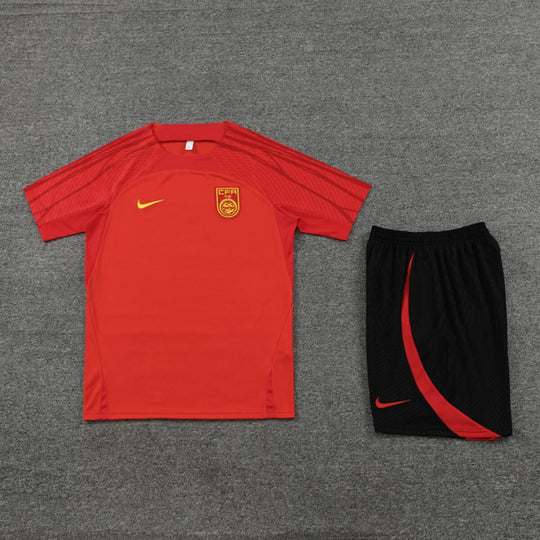 Kit Short e Camisa da China Treino Vermelho 2023/24