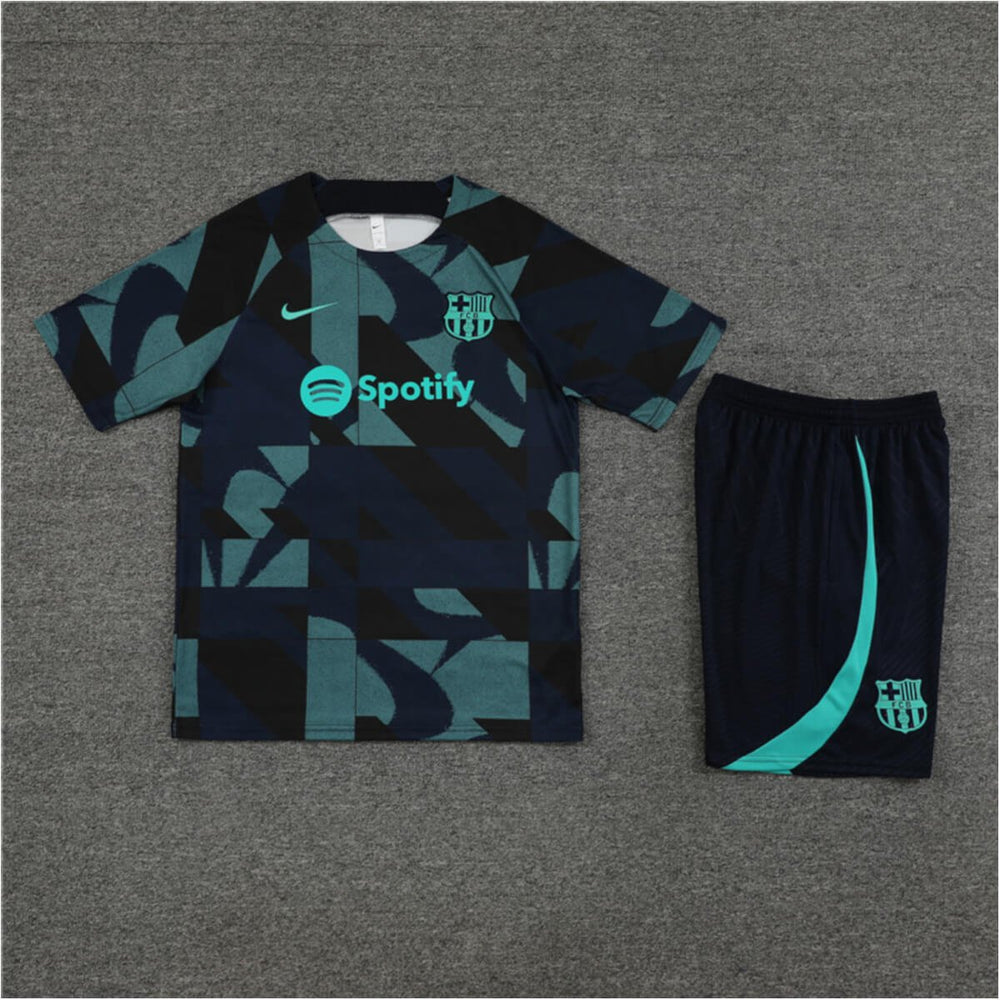 Conjunto Barcelona Treino Camisa e Short Azul Escuro 2023/24