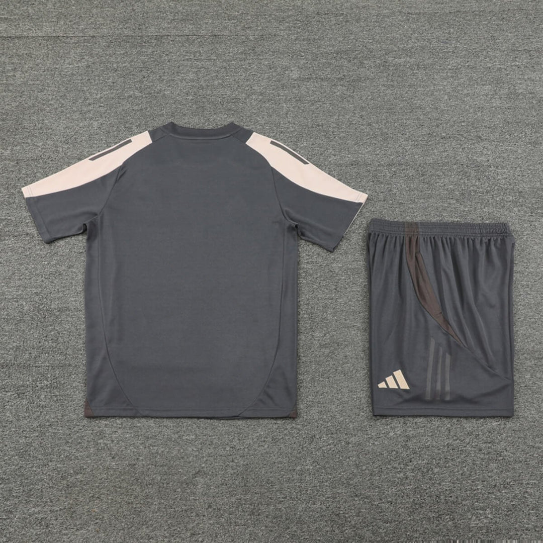 Conjunto Real Madrid Treino Camisa e Short Grafite 2024/25