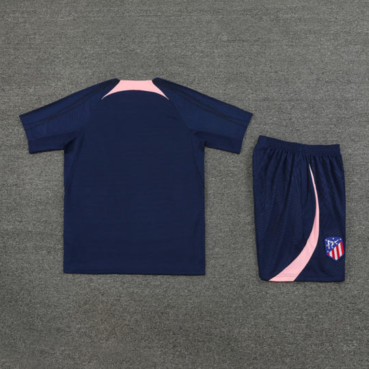 Kit Short e Camisa Atlético de Madrid Treino Azul Escuro 2024/25