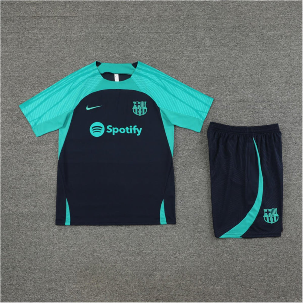 Conjunto Barcelona Treino Camisa e Short Azul Escuro 2023/24