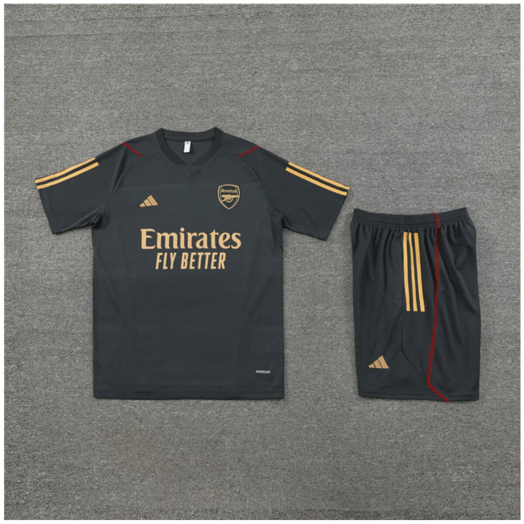 Conjunto Arsenal Treino Camisa e Short Grafite 2023/24