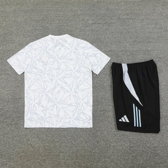 Conjunto Real Madrid Treino Camisa e Short Branca 2024/25