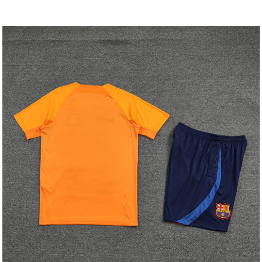 Conjunto Barcelona Treino Camisa e Short Laranja 2022/23