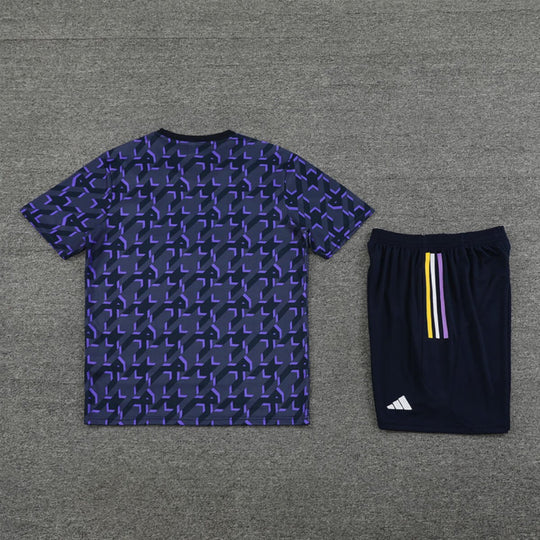 Conjunto Real Madrid Treino Camisa e Short Roxo 2023/24