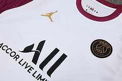 Kit Camisa + Short PSG Treino Branco+ Vinho 21/22