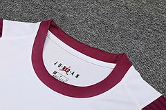 Kit Camisa + Short PSG Treino Branco+ Vinho 21/22