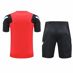 Kit Camisa + Short Treino Liverpool Laranja 21/22